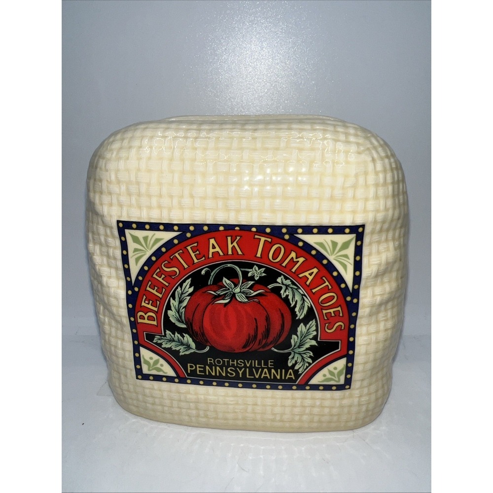 1988 Beefsteak Tomato Ceramic Napkin Holder By Hearth And Home‎ Designs